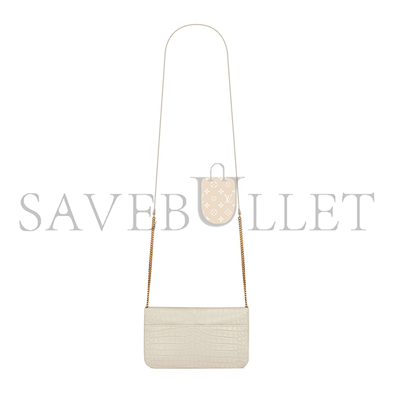 YSL CASSANDRE PHONE HOLDER IN SHINY CROCODILE-EMBOSSED LEATHER 635095DND1J9207 (18*11*2.5cm) YSL CASSANDRE PHONE HOLDER IN SHINY CROCODILE-EMBOSSED LEATHER 635095DND1J9207 (18*11*2.5cm)